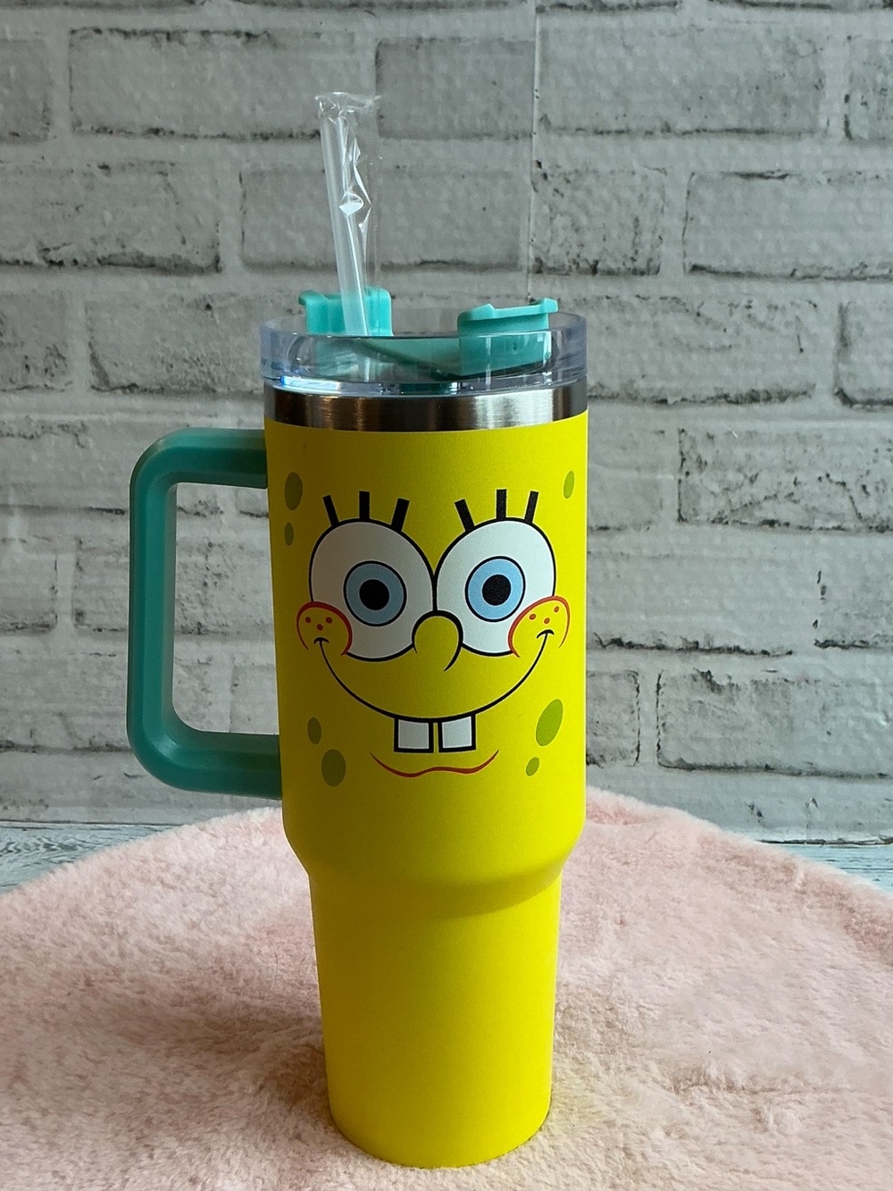 SpongeBob SquarePants 40oz Stainless Steel Tumbler With Straw